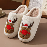 The Festive Co™ • Cozy Reindeer Plush Slippers